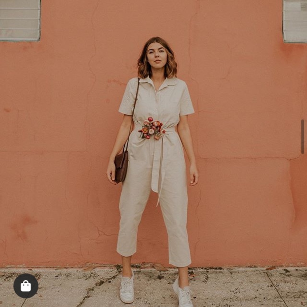 Tradlands Finn Jumpsuit in Natural Canvas Size S